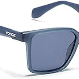 voyage Rectangle Polarized Sunglasses for Men & Women (Grey & Clear Lens | Black Frame - PMG7292)-picture-15