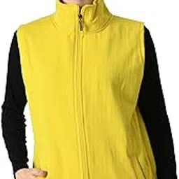 Women Solid Fleece Warm Zipper Open Sleeveless Jacket for Winters (Pack of 1)-picture-46