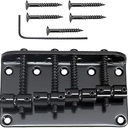 80mm 4 Strings Bass Bridge Tailpiece Adjustable with Screws for Bass Black| Guitars & Basses | Parts & Accessories | Guitar Parts | Bridges-picture-31