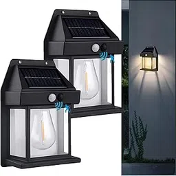 BigVision Solar Wall Light for Outdoor with 3 Lighting Modes & Motion Sensor | Dusk to Dawn Lights | Waterproof Exterior Lighting for Balcony, Lawn, Front Door Entryway (Single Tungsten, Pack of 2)-picture-61