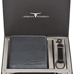 urban forest Marty Grey Leather Wallet + Pen + Keyring Combo Gift Set for Men-picture-54