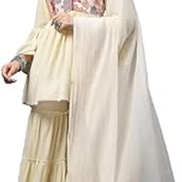 ahmi New Rayon Floral Printed Top Sharara With Dupatta Indo Western Set For Women | Women Kurta Sharara With Dupatta Set-picture-34