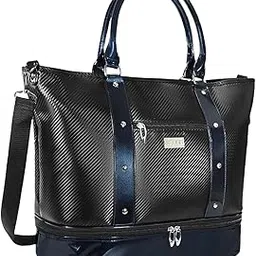 Gym Bag with Handle Sports Duffel Bag for Weekender Overnight Outdoor Sports Black-Sporting Goods-Golf-Golf Clubs & Equipment-Golf Club Bags-1 Golf Clothing Bag-image-46