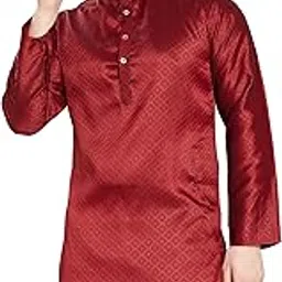 divisive Men's Self Woven Jequard Art Silk Slim Fit Only Kurta-picture-19