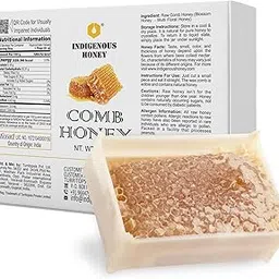 INDIGENOUS HONEY Raw Honey Comb Organic Pure Natural Unprocessed Unpasteurized Unheated as it is from the beehive 200 g Pack of 1-picture-19
