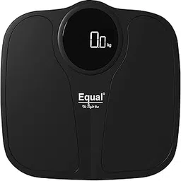 Equal Digital Bathroom Weighing Scale/Weight Machine for Body Weight With LED Display & ABS Tempered Glass - Electronic Weight Machine for Human Body (Black)-picture-34