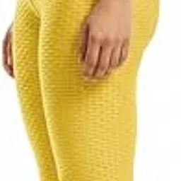 gymsquad Anti-Cellulite Push Up Honeycomb Leggings for Women | High Waist Seamless Gym Tights | Stretchable, Non-See-Through, Moisture-Wicking Yoga Pants (in, Alpha, XL, Yellow)-picture-33