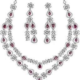 voylla CZ Elegance Layered Necklace Set-picture-12