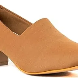 khadim's Sharon Block Heel Loafers Casual Shoe for Women-picture-16