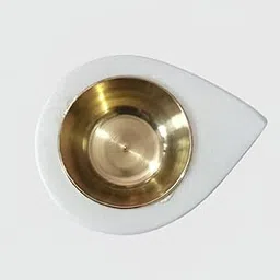 Marble Tea Light Candle Holder Elegant White and Gold Eye-Shaped Design, Decorative Marble T-Light Stand for Home Décor, Festive Decorations, and Gifting Pack of 2-picture-39