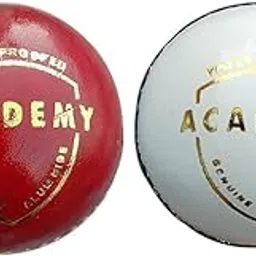 M_K Sports Academy Leather Cricket Ball Machine Stitched Academy Size Cricket Ball Match Cricket Practice Ball Swinger Academy Ball Combo Red & White (Pack of 2)-image-72