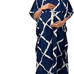 ikk kudi by seerat Women's Cotton Floral Maxi Feeding Kaftan-picture-29