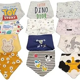DAADUN Baby Bibs for New Born, Baby Feeding Bibs, Cotton Bibs for Baby, Feather Soft, Snap Closure, Adjustable Size, PACK of 1(1-pcs)-image-93