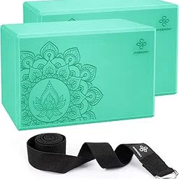 Overmont Yoga Block 2 Pack Supportive Latex-Free EVA Foam Soft Non-Slip Surface for General Fitness Pilates Stretching and Meditation 9"x6"x3"-picture-27