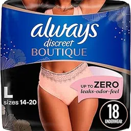 Always Discreet Boutique Incontinence Underwear for Women, Large, 18 Count-picture-22