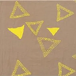 Ravaiyaa - Attitude is everything Handicraft-Palace 100% Cotton Triangle Design Printed Dress Making Fabric Sanganeri Cambric Apparel Material (Brown)-image-42