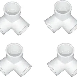 Heavy Duty 3 Way Elbow 21mm Three Way Elbow | Maximum supported Outer Diameter is 21.34mm | Heavy Duty 3 Way Connector for Furniture & DIY | 3Way PVC Pipe Jointer (21mm 4pc)-image-37