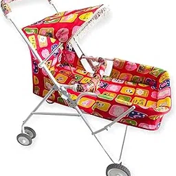 Ezaakart Baby Stroller/Pram with 3 Point Safety Harness, Easy Fold, Extended Canopy, Multi Level Recline, Looking Window, Easy Assembly, 6 Month +(Red)-picture-28