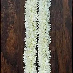 Generic Artificial White Jasmine Flower Hair Accessory, 2 Pack, U-Shape, Traditional Style, Garland Jasmine-image-54