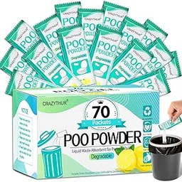 Portable Toilet Gel, 70 Packets Camp Toilet Poo Gel, Lemon Scent, Eco for Outdoor Hiking and Camping-picture-10