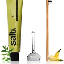 Salt. Oral Care Blanco Natural Whitening Toothpaste + Eden Eco-Friendly Bamboo Toothbrush & Toothpaste Squeezer Key Combo-image-31