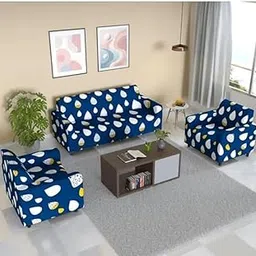 Sofa Cover 3 Seater and 2 Seater Fully Covered Universal 5 Seater Sofa Cover Non-Slip Sticky Elastic Stretchable Sofa Set Slipcover Protector for (3+1+1 Seater), SCV4-picture-30