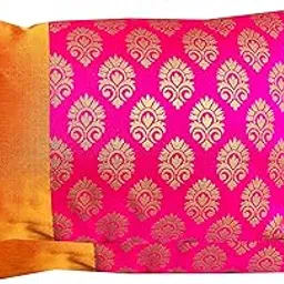 Pinkparrot Dopian Silk Multicolour Throw Pillow Covers/Cushion Covers (12x18 inches) - Set of 2 pc-picture-15