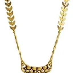 Stylish 18 Inch Gold Plated Black Beads Long Chain Mangalsutra for Women-image-63