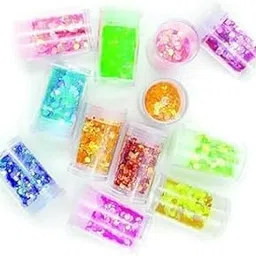 BanteyBanatey® Fluorescent Glitter for Art & Craft, DIY, Scrapbooking, Card Making, Project Work, Nail Glitter, Craft Glitter for Epoxy Resin Art, Resin Mould Filler Neon Color Chunks-picture-17