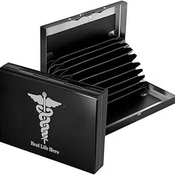 stealodeal RFID Protected Stainless Steel Black Real Life Hero 10 Slot Credit/Debit/ATM Card Holder for Men & Women-picture-53
