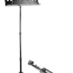 Techtest Music Notation Stand for Singers Lyrics Stand for Stage Portable 3 Folding Music Stand for Sheet Music Singing Stand for Singer Tripod Base Music Sheet Stand to Hold Document Scripts & Notes-picture-18