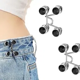 GKDARED Detachable Buttons for Jeans,2 Sets Adjustable Waist Buckle Extender for Jeans Waist Tightener Instant Jean Buttons for Loose Jeans Pants Dress, No Sewing Required Detachable Jean Pin-picture-37