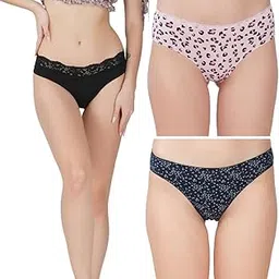 thread sutra Women?s Premium Cotton Panties | Antimicrobial & Breathable | Everyday Comfort with Amazing Fit | Soft Fabric Innerwear for All-Day Freshness & Hygiene | Bikini | Pack of 3 |-picture-29