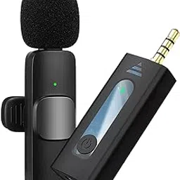 K-35 Wireless Collar Microphone Lapel Lavalier Omnidirectional Mic Plug and Play Mike for Vlogging Interview Live Streaming YouTube Compatible with BT Speakers, DSLR Camera-picture-23