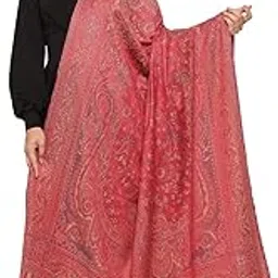 pashtush Women's Jamawar Shawl, Pink image 1