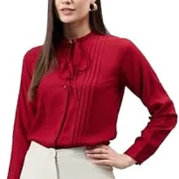 Women Solid Rayon Regular Fit Formal Shirt-image-52