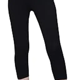 kryptic Women Solid Cotton Stretch mid Rise Capri Length westernwear Legging-picture-13