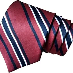 ivifaab Premium Striped Silk Necktie for Men | Formal tie | Casual tie For Men (3inch wide)-picture-29
