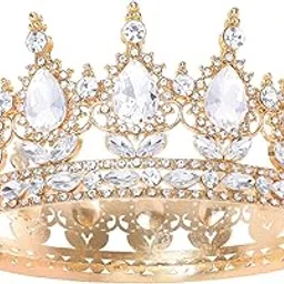 feltent Queen Crown for Women Crystal Tiara for Girl Rhinestone Wedding Headband for Bride Hair Accessories for Costume Birthday Party Prom Gifts-picture-55