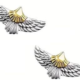 el regalo 1 Pair Unique Tiny Boho Chic Flying Eagle Unisex Stud Earrings in Silver Plated Copper - Hip Hop Punk Jewelry for Men/Women-picture-9