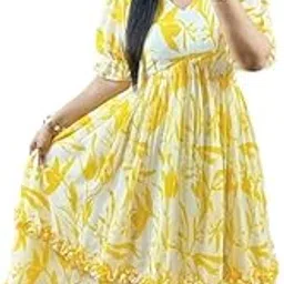 meera fab Pure Women's Cotton Anarkali Floral Printed Regular Kurta For Women-picture-46