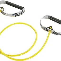 Thera-Band Exercise Tubing Kit with PVC Handles - 48" - Yellow - Light-picture-27