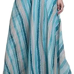 jabama Women Cotton Striped Flared Skirt for Casual, Party or Ethnic Wear-picture-42