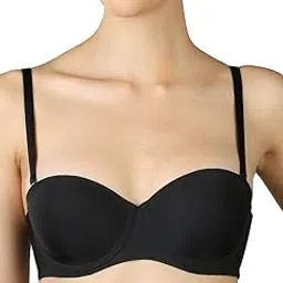 triumph International Women's Light Padded | Underwired | T-Shirt Bra 34MC Black | Balconette Bra with Detachable Straps | Pack of 1-picture-51