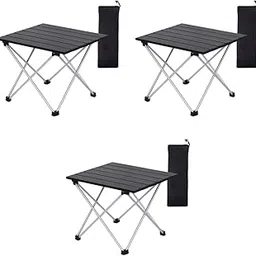 Proberos® Camping Table Foldable with Portable Bag Ultralight Camp Folding Side Aluminum Picnic Great for Backpacks Beach Tailgate Boat Small 3 PCS-picture-67