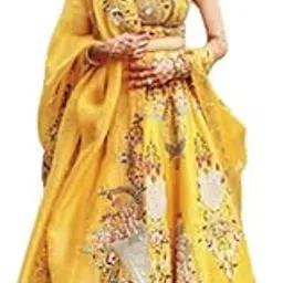 vikkutex WOMEN'S Georgette Semi-Stiched lehnga (SF106358 Light Blue Free Size)-picture-13