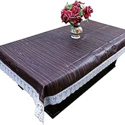 Table Cover PVC Waterproof & Antislip Center Table Cover for 4 Seater - 40"x60" (Design - 2)-image-31