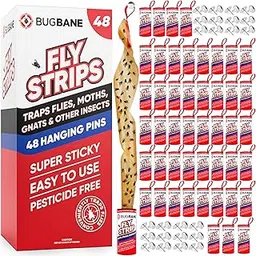 48 Pcs Indoor Outdoor Fly Trap Strips with Pins for Indoor Outdoor Fly Trap Indoor Outdoor-picture-29