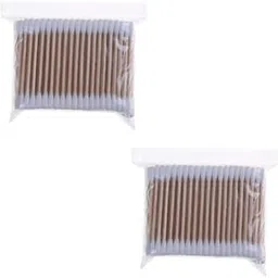 Hua You Wooden Stick Double Head Tips Natural Pure Cotton Swabs Ear Cleaning Picks Buds - 200 Pcs-image-8