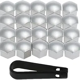 ATORSE® 20Pcs Universal 17Mm Wheel Nut Covers Lug Nut Caps Screw Protector Silver-picture-30